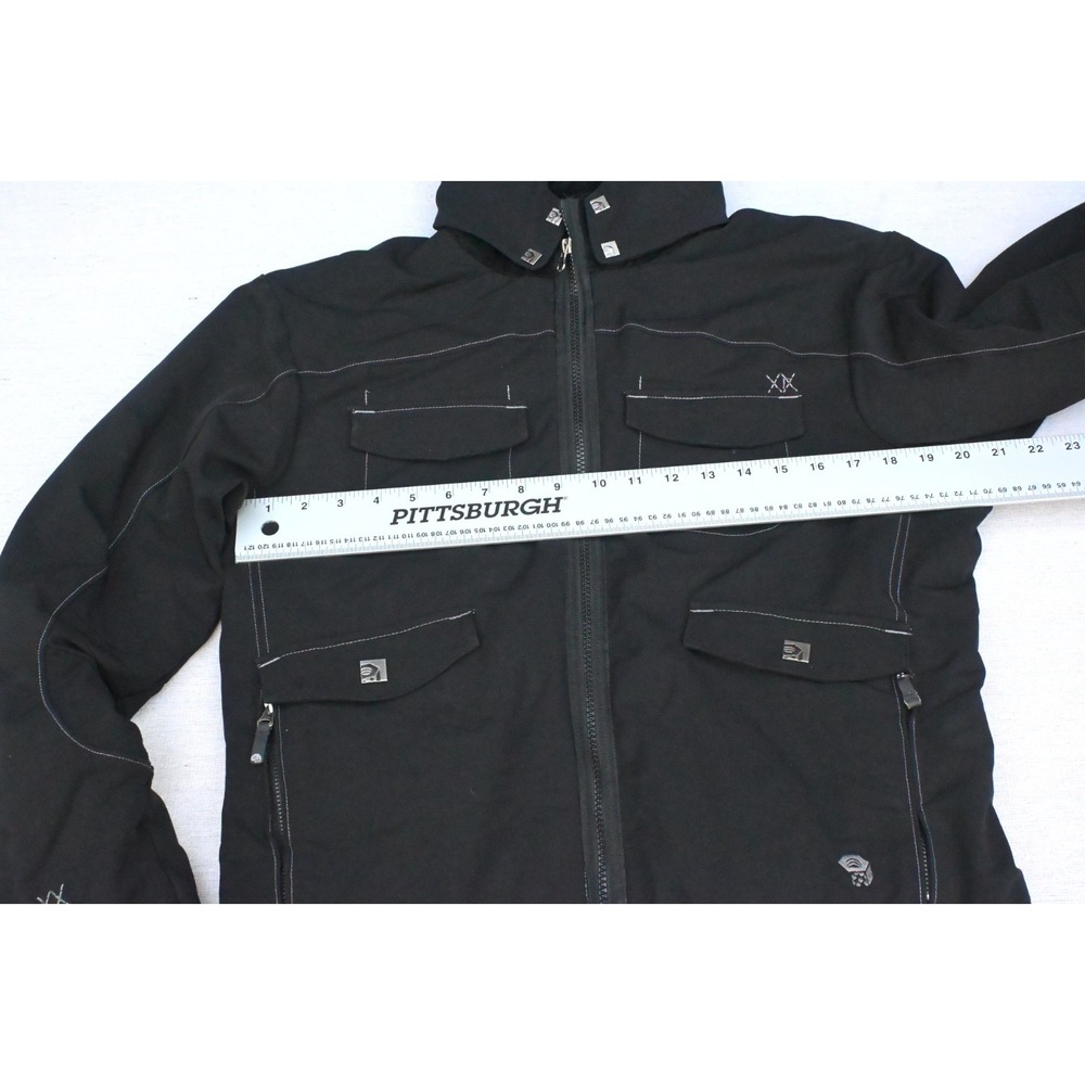 Mountain Hardwear Womens L Black Softshell Jacket Hooded Fleece Lined Sleek - Picture 2 of 16
